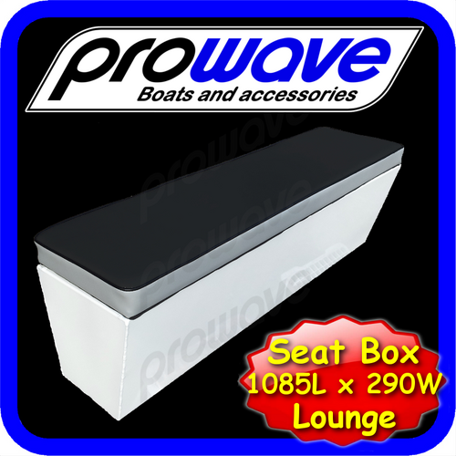 Prowave Aluminium Boat Bench Seat Or Lounge 1050L X 290W X 365H - Black