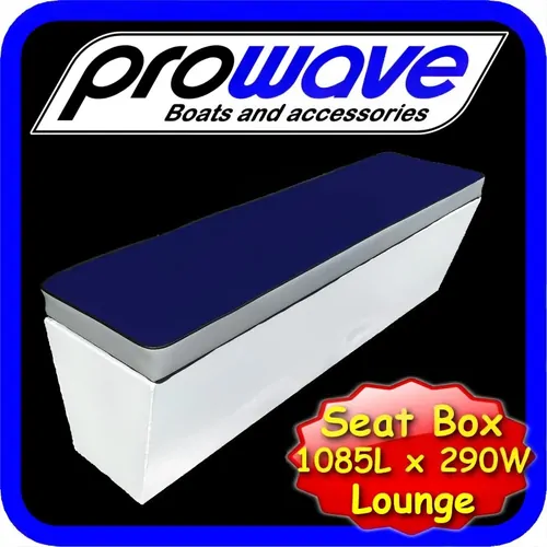 Prowave Aluminium Boat Bench Seat Or Lounge 1050L X 290W X 365H - Navy Blue