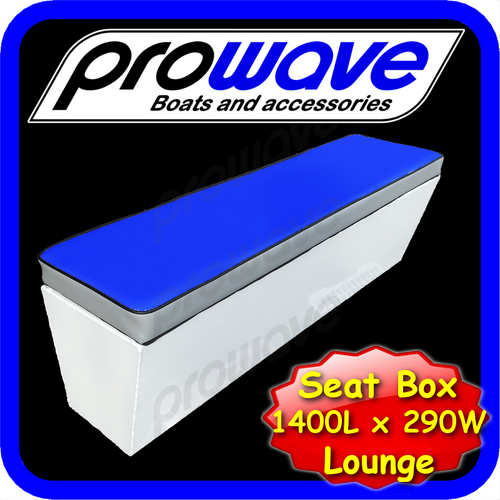 Prowave Boat Rear Lounge Or Seat Box 1400L X 290W X 365H - Mid Blue