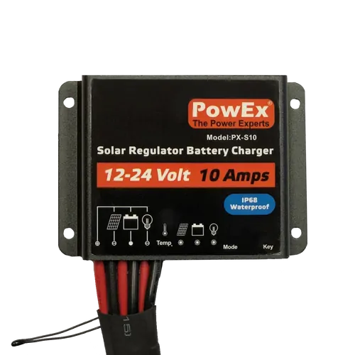 Ozcharge 12/24V 10 Amp Solar Charger With Load Control - Ip68 Waterproof