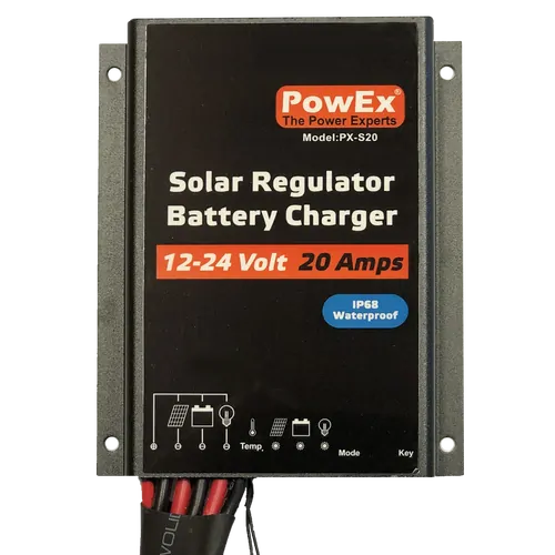 Ozcharge 12/24V 20 Amp Solar Charger With Load Control - Ip68 Waterproof