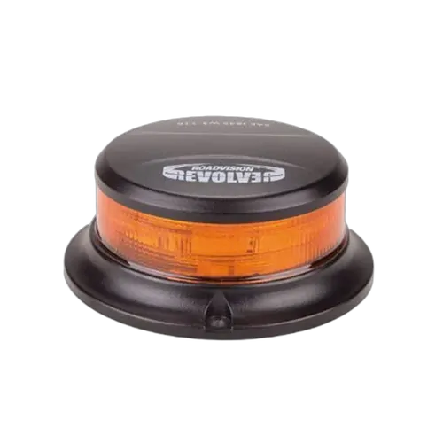 Roadvision LED Beacon Micro Revolver Series 10-30V Amber Magnetic Mount 32SMD LEDs 28W 10 Function SAE Class 1 112x48mm