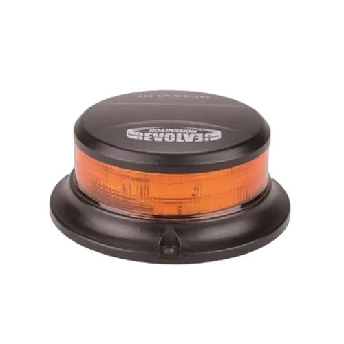 Roadvision LED Beacon Micro Revolver Series 10-30V Amber Fixed Mount 32SMD LEDs 28W 10 Function SAE Class 1 112x48mm