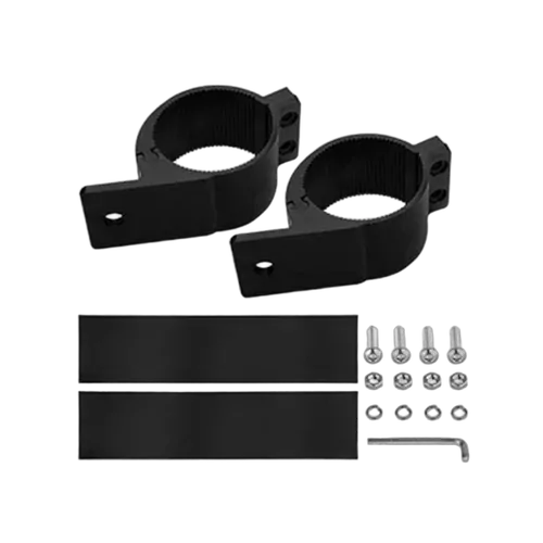 Roadvision Bar Light & Work Light Tubular Bull Bar Clamp 66-71mm (2.75) Diameter Range Black