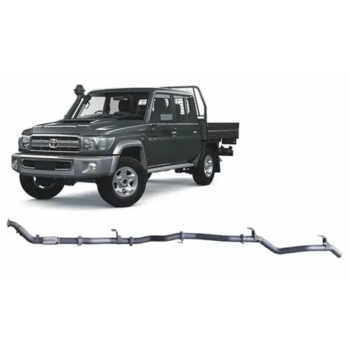 Redback Exhaust to Suit Toyota Landcruiser 79 Series Double Cab Ute (Wide Front) 2012 - 2016 VDJ79R 4.5 Litre No Catalytic Converter - Pipe Only