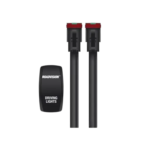 Roadvision Driving Light GEN2 Wiring Harness 12/24V with H4 & HB3 Piggy Back Connector RV Driving Light Switch Suit 2 Lamps Roadvision