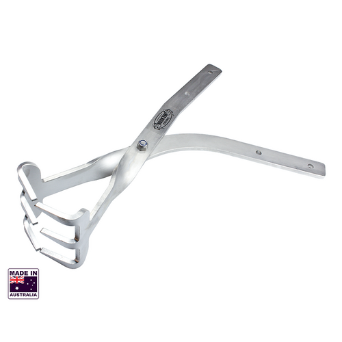 Hookem Razor Fish Tongs - 3 Prongs - Offset Handle - Stainless Steel - Deep Water Use