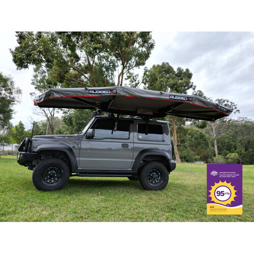 Rugged 4x4 Platinum 1.5m Semi-auto 180 Degree Awning (Fabric UVE95+%)
