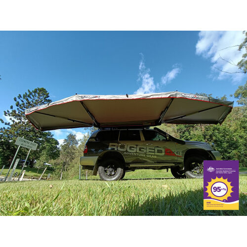 Rugged 4x4 Platinum 2.3m 180 Semi-auto Opening Awning (Fabric UVE95+%)