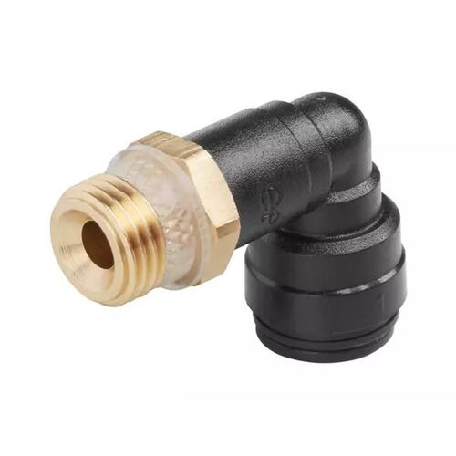 John Guest 1/2 Inch BSP Brass Male Adapter with 12mm Plastic Elbow