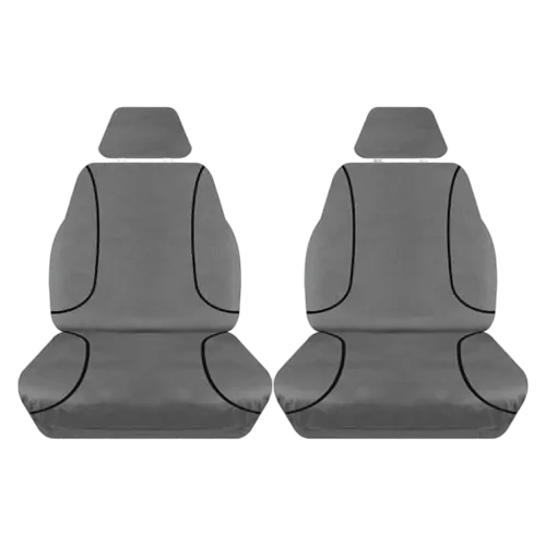 Tuff Terrain Canvas Grey Seat Covers to Suit Holden Trailblazer RG LT LTZ Z71 7 Seater Wagon 16-On FRONT