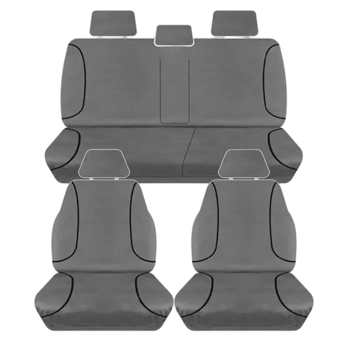 Tuff Terrain Canvas Grey Seat Covers to Suit Isuzu D-Max Dual Cab LS LS-U LS-M 05/12-05/2020 FRONT/REAR