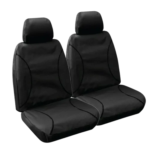 Tuff Terrain Canvas Black Seat Covers to Suit Mazda BT50 (UP UR) XT Dual Cab 11-On FRONT