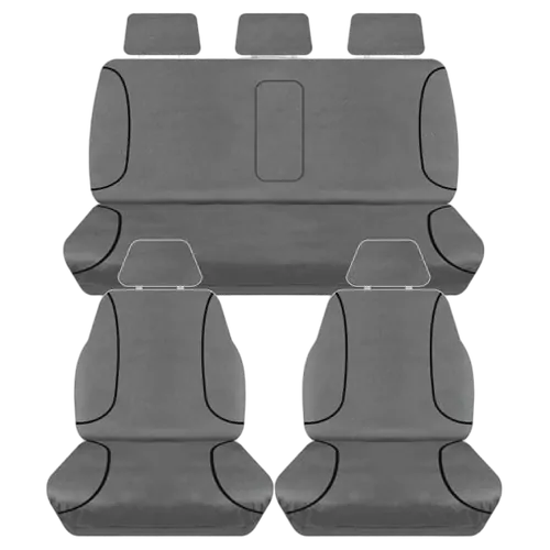 Tuff Terrain Canvas Grey Seat Covers to Suit Ford Ranger PX Dual Cab All Badges