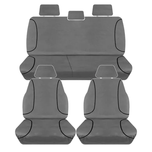 Tuff Terrain Canvas Grey Seat Covers to Suit Volkswagen Amarok All Badges (Ex. Ultimate) 2011-2022 FRONT/REAR