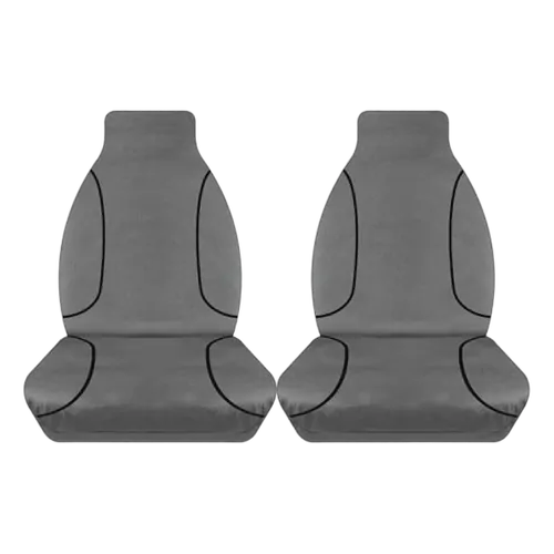 Tuff Terrain Canvas Grey Seat Covers to Suit Toyota Hilux Workmate SR Single Cab Bucket Seats 07/15-On FRONT