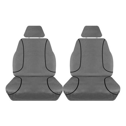 Tuff Terrain Canvas Grey Seat Covers to Suit Toyota Hilux SR Dual Cab 05/05-05/06 FRONT