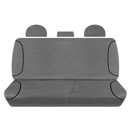 Tuff Terrain Canvas Black Seat Covers to Suit Isuzu D-Max Dual Cab 4X4 SX 14-20 REAR