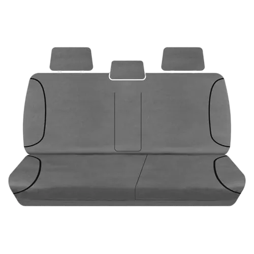 Tuff Terrain Canvas Grey Seat Covers to Suit Isuzu D-Max Dual Cab LS LS-U LS-M 05/12-20 REAR