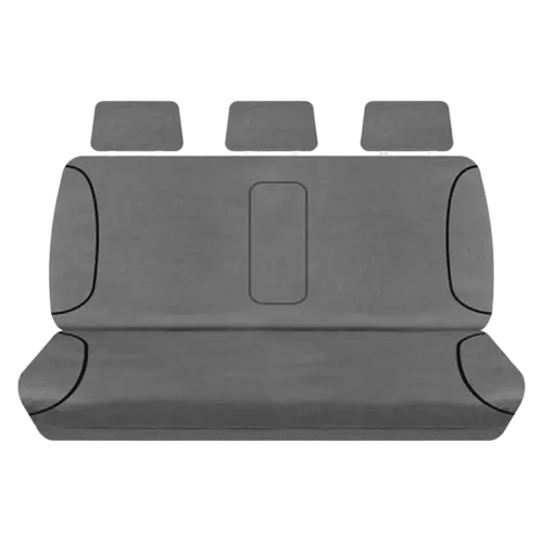 Tuff Terrain Canvas Grey Seat Covers to Suit Mitsubishi Triton (MN) GLX GLX-R GL-R Dual Cab 12/12-15 REAR