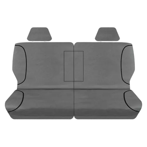 Tuff Terrain Canvas Grey Seat Covers to Suit Nissan Patrol Y61/GU ST Wagon 7 Seater 10/04-18 MIDDLE