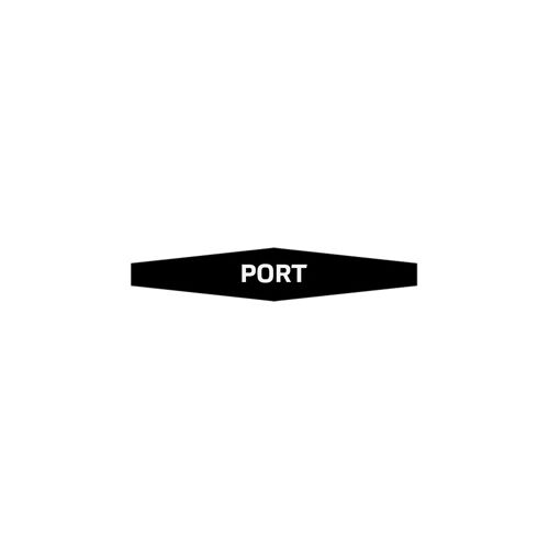 Flow-Rite Actuator Knob Decal Black/White "Port"