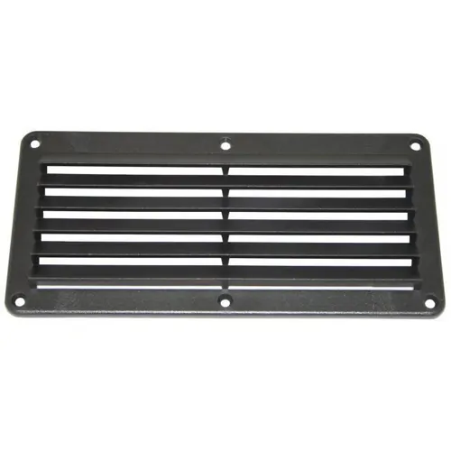 6 Louvre Vent - Plastic 260mm x 125mm Black