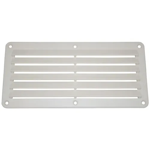 6 Louvre Vent - Plastic 260mm x 125mm White