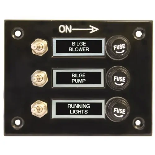 Switch Panel Black 3 Switch