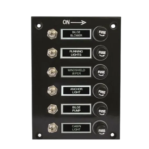Switch Panel Black 6 Switch