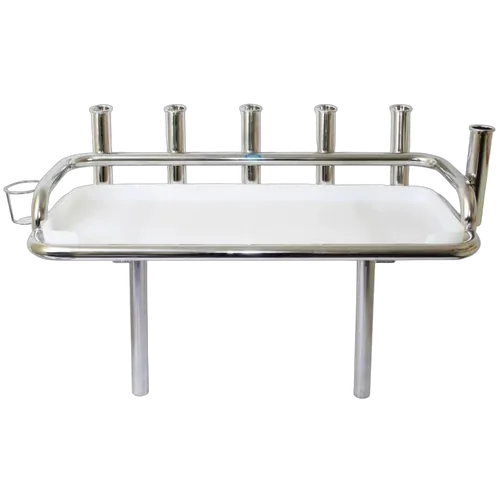 Extra Heavy Duty Large Folding Bait Station Stainless Steel 6 Rod Holders