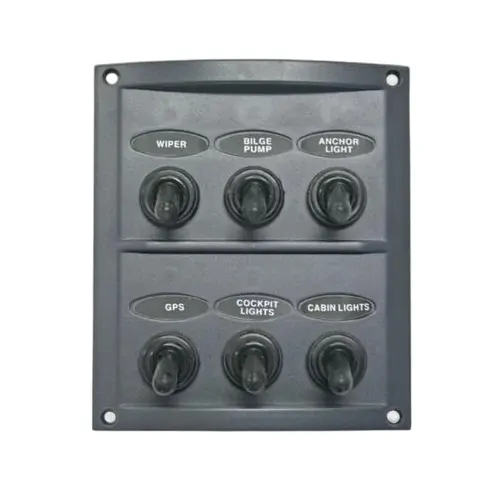 Splashproof Switch Panel Deluxe 6 Switch