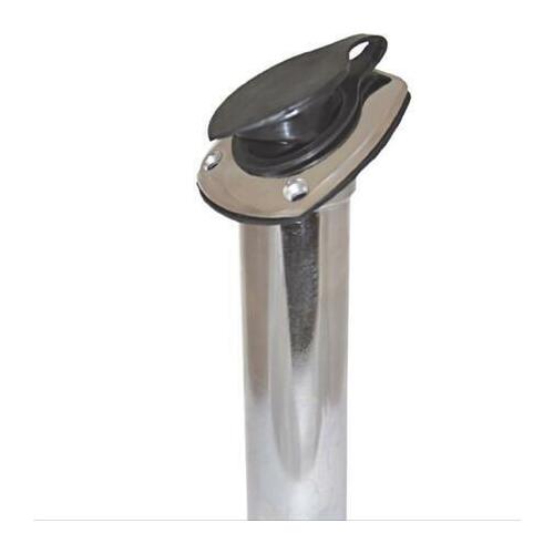 Rod Holder Stainless Steel With Black Cap