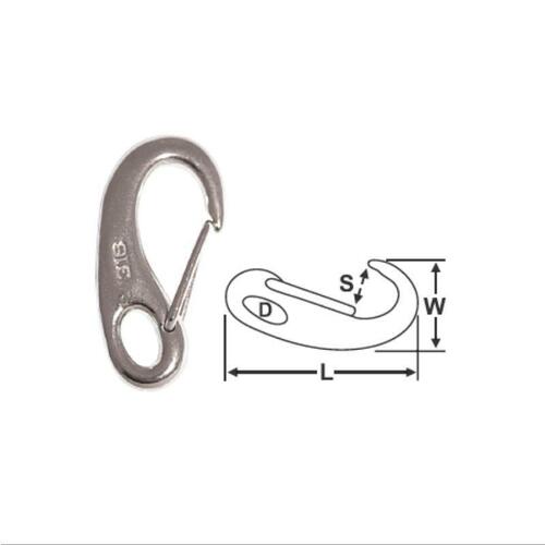 Cast Stainless Steel Snap Hook 70mm