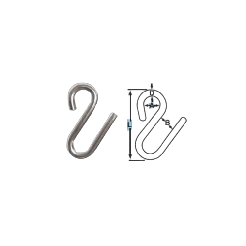 "S" Hook Stainless Steel 9mm x 87mm