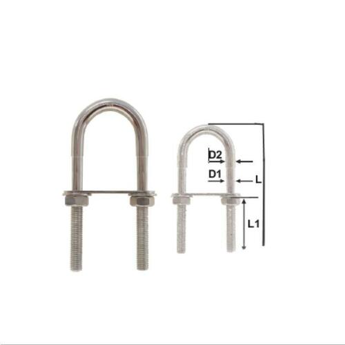 Stepped Stainless Steel U Bolt M10 x 90mm