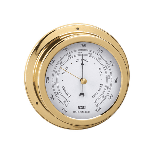 Anvi Polished Brass Barometer -70mm Dia Face
