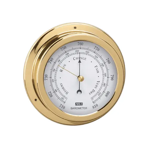 Anvi Polished Brass Barometer -70mm Dia Face