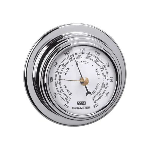 Anvi Chrome Plated Brass Barometer -70mm Dia Face
