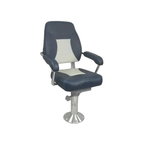 Mini-Mojo Deluxe Helm Seat - Dark Blue With White Contrast