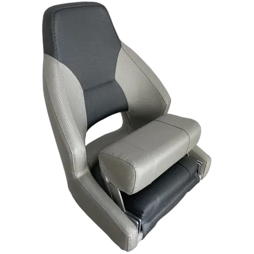 Mariner Deluxe Flip - Up Helm Seat Light Grey / Dark Grey