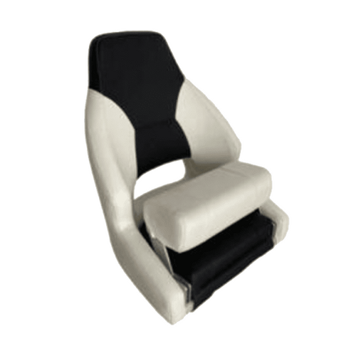Mariner Deluxe Flip - Up Helm Seat White/Black