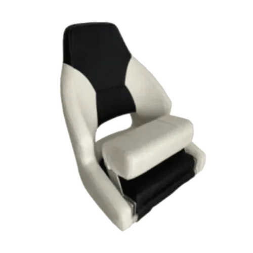 Mariner Deluxe Flip - Up Helm Seat White/Black