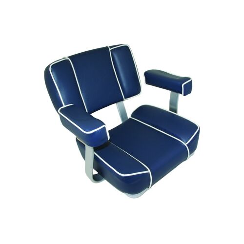 Axis Deluxe Captains Chair Dark Blue With White Piping