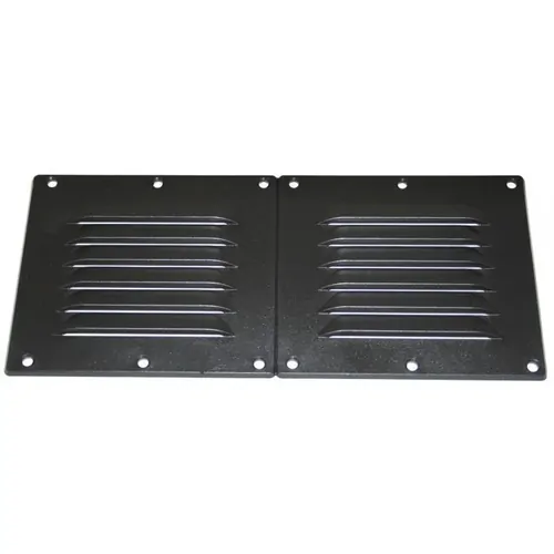 Louvre Vent - Plastic 6 Louvre Black 255mm