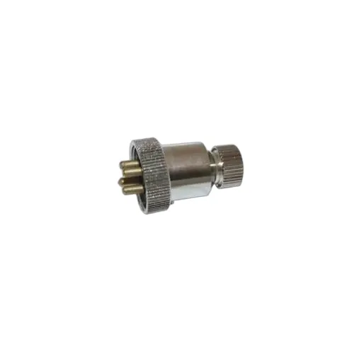 3 Pin Plug Only Chrome Plated Brass