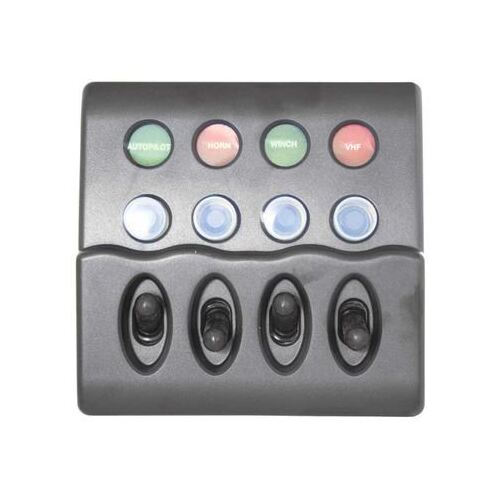Switch Panel - Backlit Panel With Circuit Breakers 4 Switch