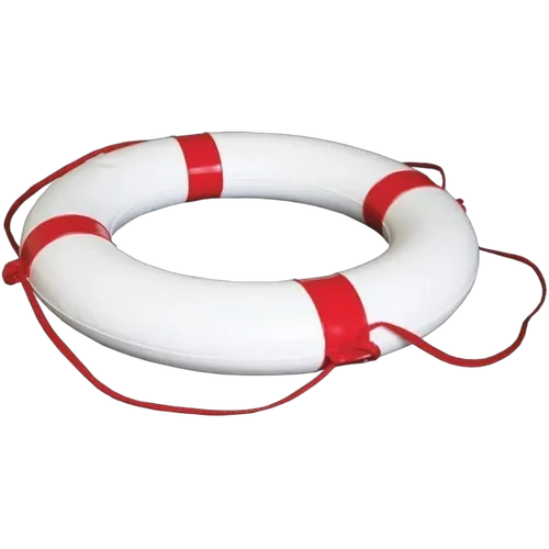 Decorative Lifebuoy Ring - White - With Red Bands 650mm