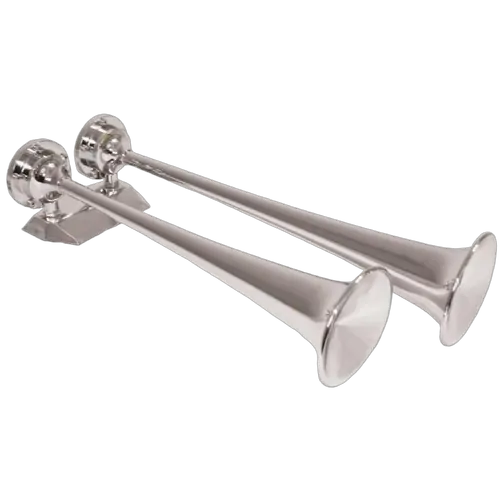 Fullblast Dual Trumopet Air-Electric Horn- Chrome 24v