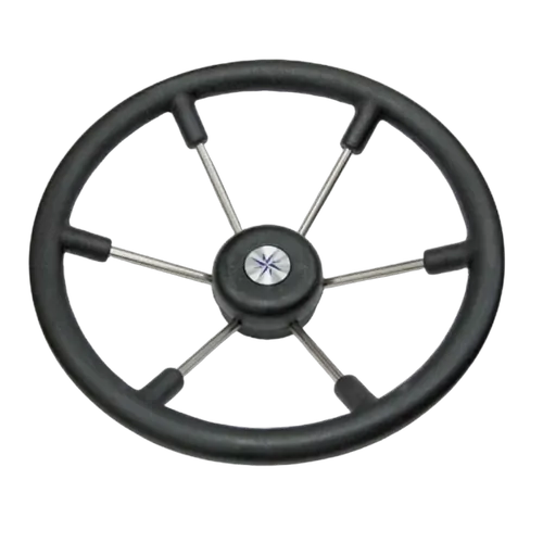 Timone Stainless 6 Spoke Steering Wheel 400mm Dia